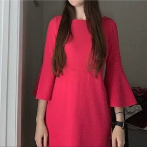 Pink Dress with Flowing Sleeves
